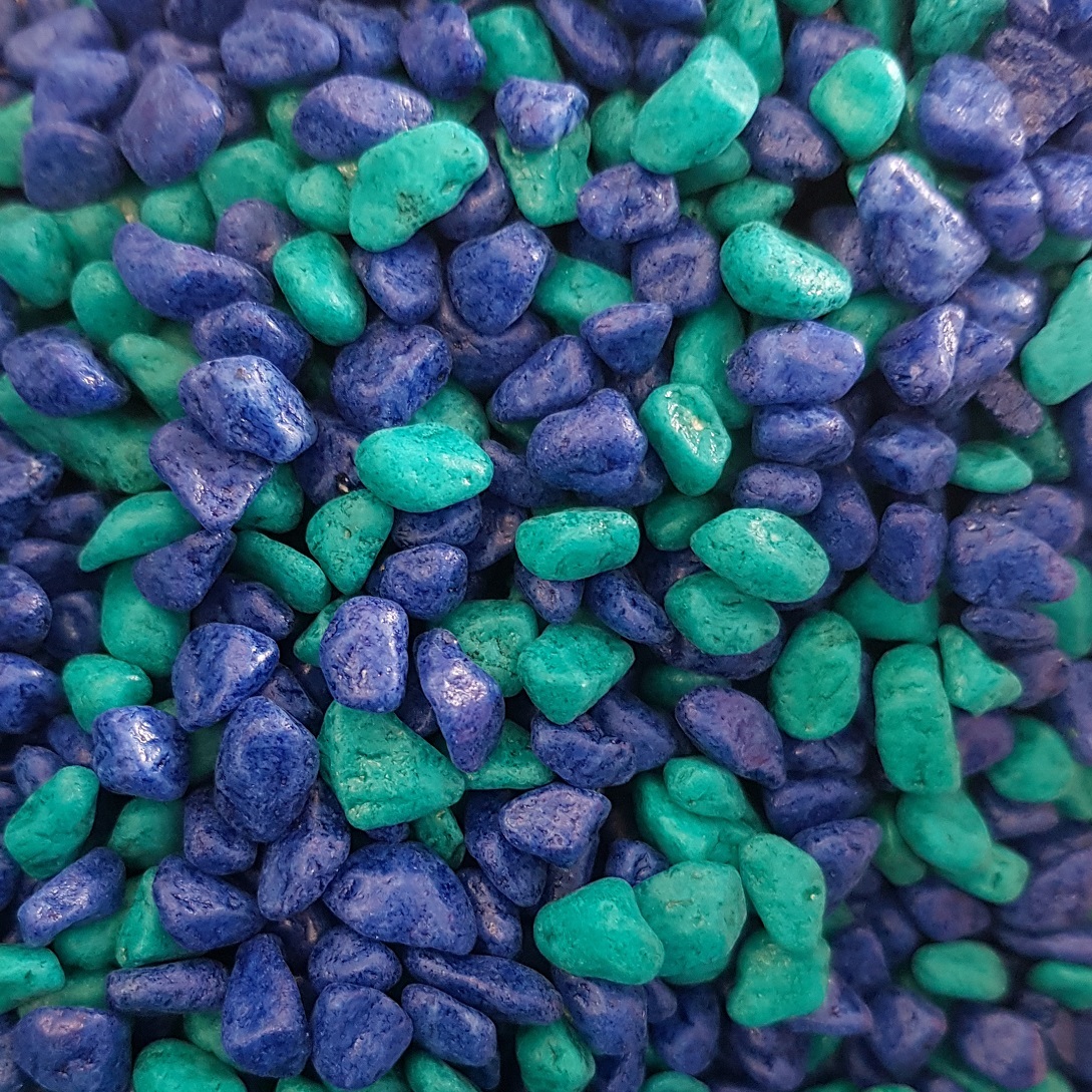 Aqua One Mixed Blue & Aqua Gravel (7mm) 2kg