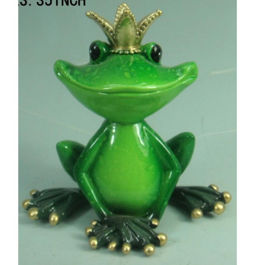 Frog Sitting with Crown