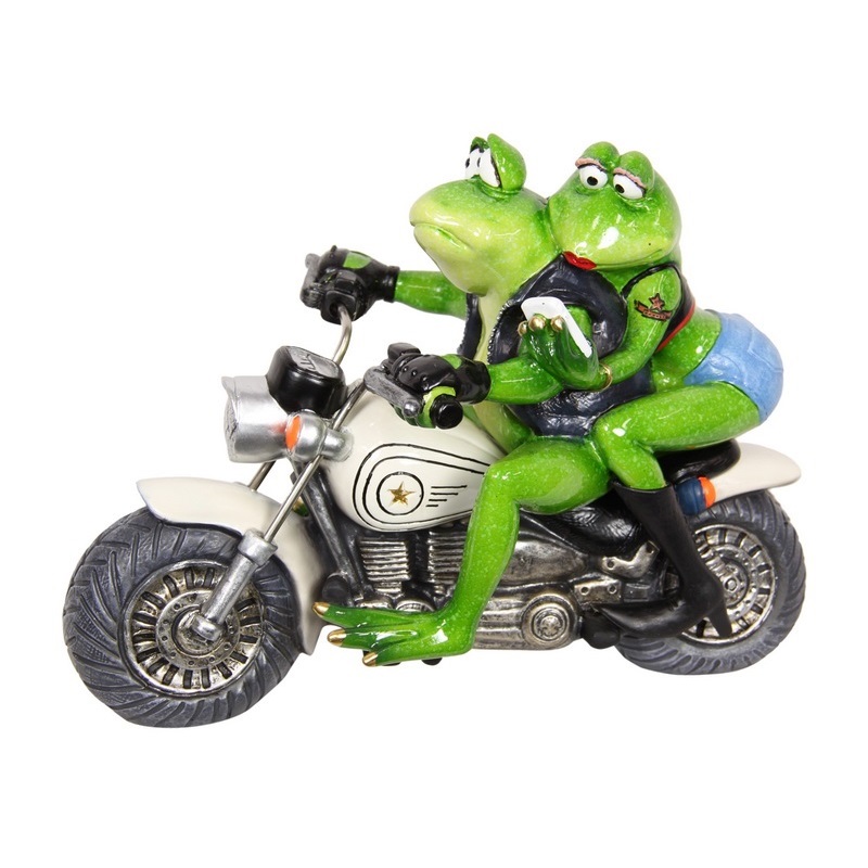 Biker Frog Couple Cruising