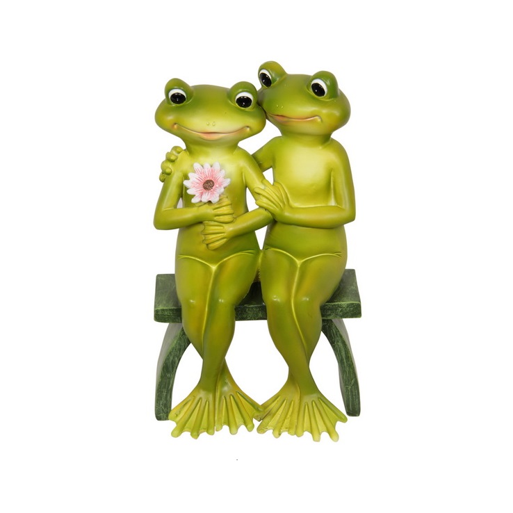 Frog Couple on Bench